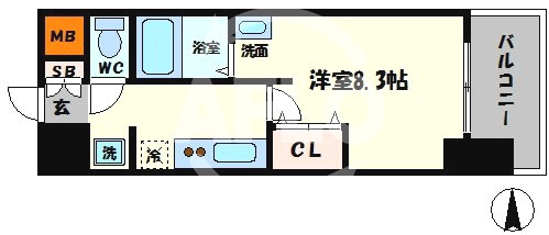 クレストコート難波サウスの間取り|クレストコート難波サウス　間取り