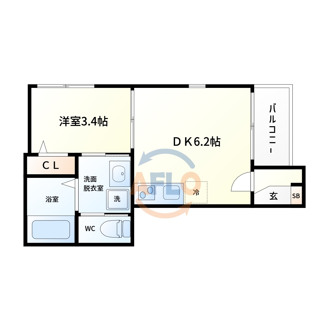 Felice Rocco Shojihigashiの間取り|Felice Rocco Shojihigashi　間取り