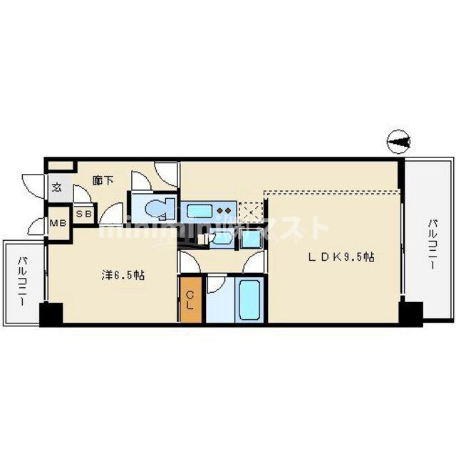 アスヴェル東本町Ⅱの間取り