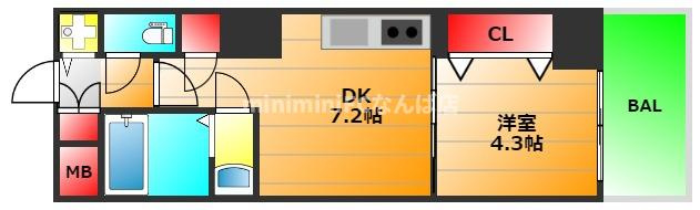 エスレジデンス堺筋本町UNOの間取り|現状有姿