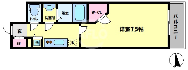 ワールドアイ難波南PORTAの間取り|ワールドアイ難波南PORTA　間取り