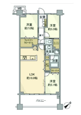 約82.55㎡の3LDK