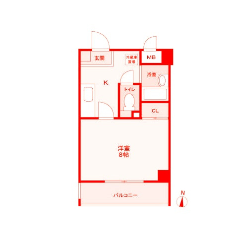 藤沢市湘南台５丁目の賃貸マンションの間取り