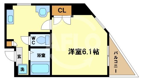 プレジール福島の間取り|プレジール福島　開放感ある間取り