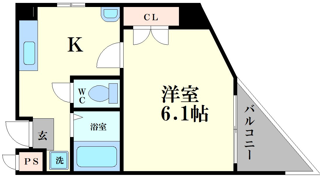 プレジール福島の間取り