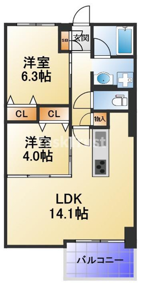 【間取り】 | ブランメゾン@船場
