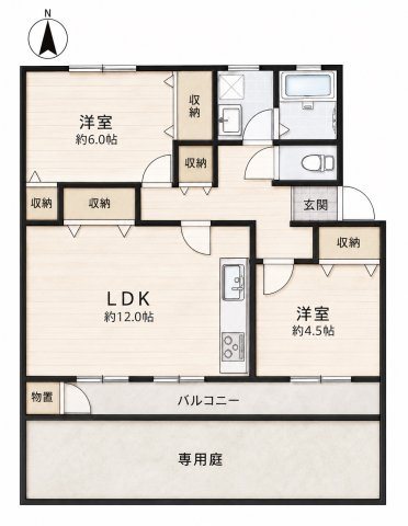 【間取り】 | コーポ水無瀬B棟