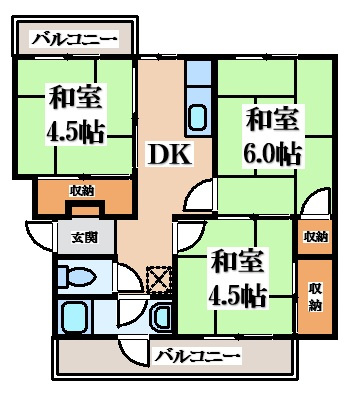 【間取り】 | 喜連団地