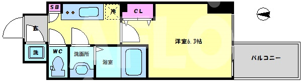 プレミアムコート谷町4丁目の間取り|プレミアムコート谷町４丁目　間取り