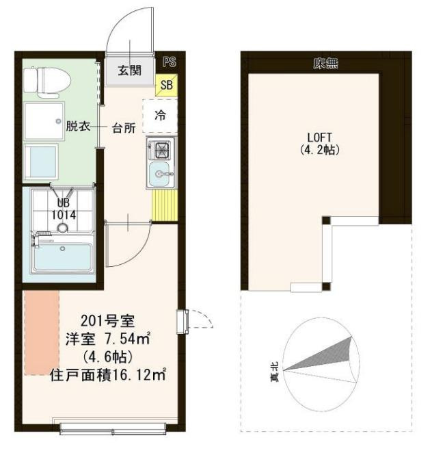 江戸川区東小岩３丁目のアパートの間取り