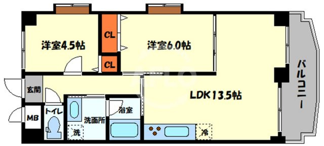 アルプス西梅田　大淀小学校区の間取り|アルプス西梅田　間取り