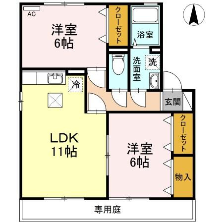 【間取り】 | セジュール サライ C棟