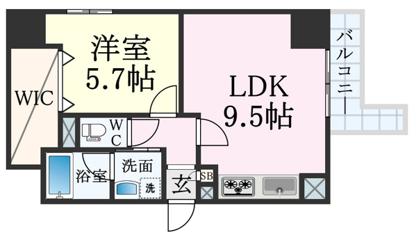 間取り☆使い易い1ＬＤＫ！