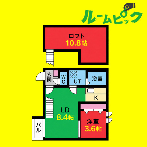 Ampio高畑　名古屋市賃貸　仲介手数料無料の間取り