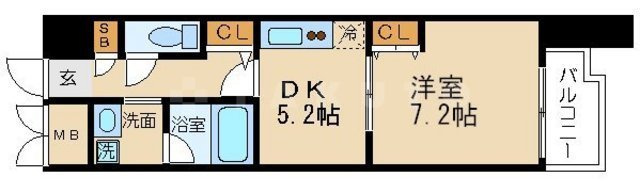 パークキューブ北浜の間取り|パークキューブ北浜　間取り