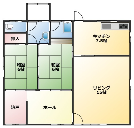 港町戸建ての間取り