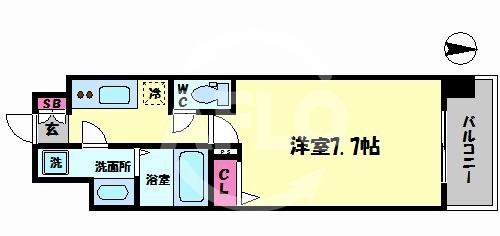 ALZA立売堀の間取り|ALZA立売堀（アルザ立売堀）　開放感ある間取り