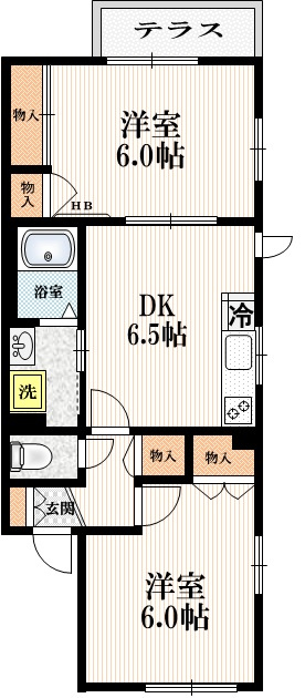 SKヒルズIの間取り|使いやすい間取り