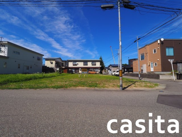 【建築条件なし】大仙市福田町93.43坪(公簿)区画の整った住宅街の南東角地物件の画像