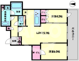 【間取り】 | ブランズタワー梅田North　豊崎小学校区 | ブランズタワー梅田North（ブランズタワー梅田ノース）　間取り