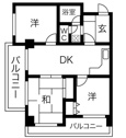 【間取り】 | ロイヤルハイツ江戸堀西公園　広々とした間取り