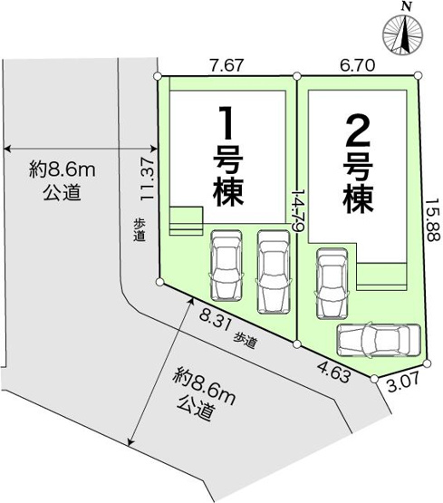 【区画図】 | 高知市鴨部２丁目/2号地