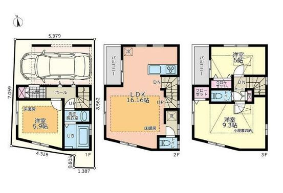 【間取り】 | 調布市布田１丁目戸建