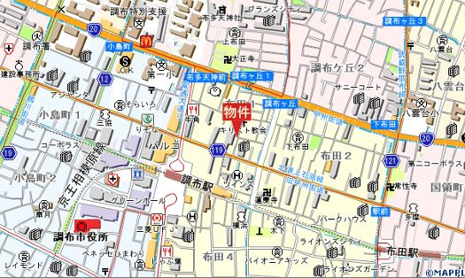 【地図】 | 調布市布田１丁目戸建