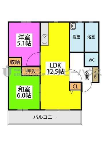 【間取り】 | フラワーポテト正弥Ⅰ