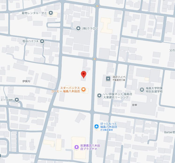 【地図】 | 福島市八木田字並柳店舗事務所