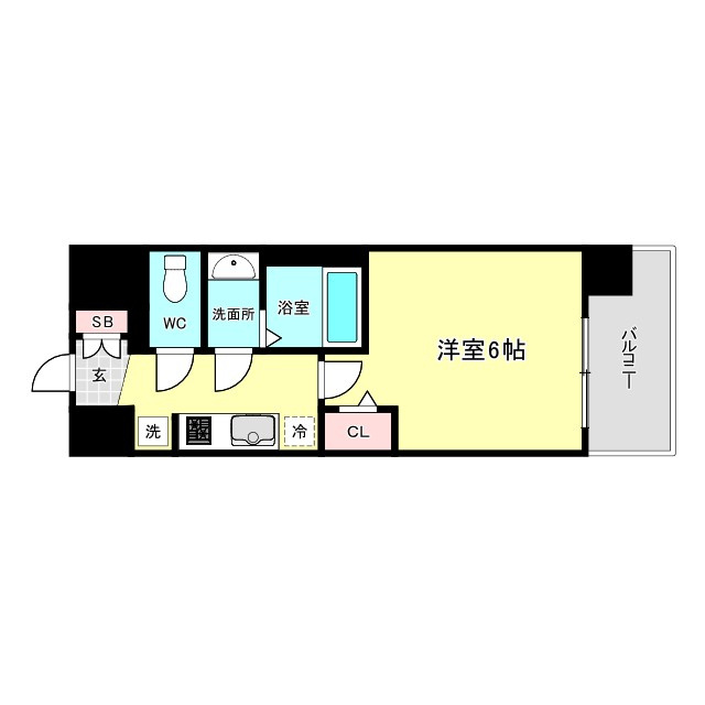 大阪市西区川口２丁目の賃貸マンションの間取り