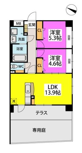 【間取り】 | Espace chic Ⅱ