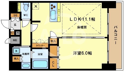 プレサンス本町ジョイスの間取り|プレサンス本町ジョイス　間取り