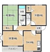 フレール弥生D棟の間取り