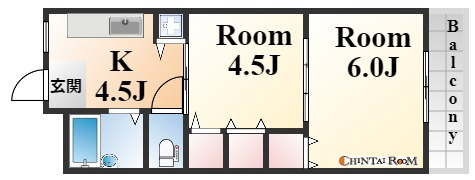 神戸市東灘区住吉宮町６丁目の賃貸マンションの間取り