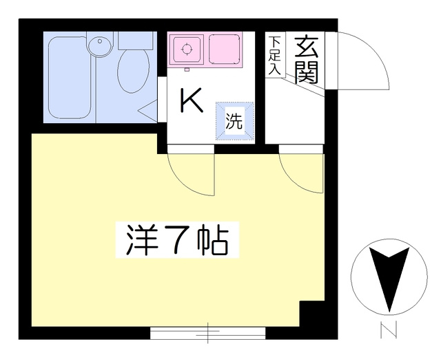 芦屋市西蔵町の賃貸マンションの間取り