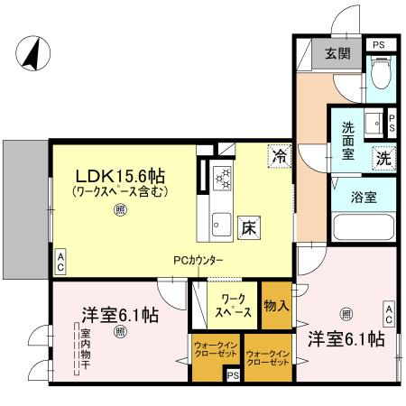 神戸市灘区高羽町４丁目のアパートの間取り