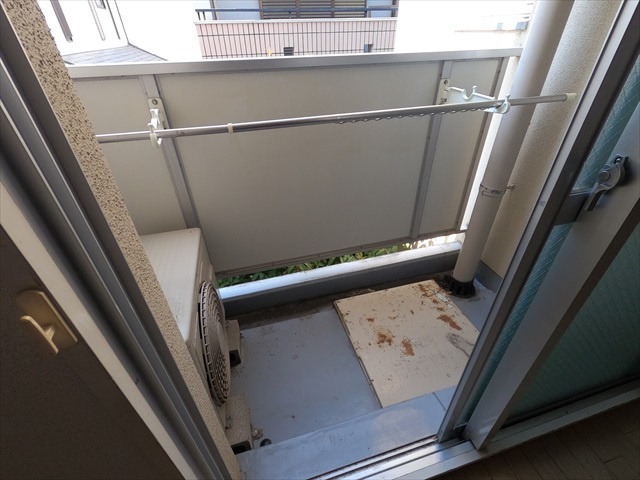 芦屋市宮川町の賃貸マンションのバルコニー