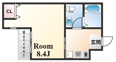 芦屋市宮川町の賃貸マンションの間取り