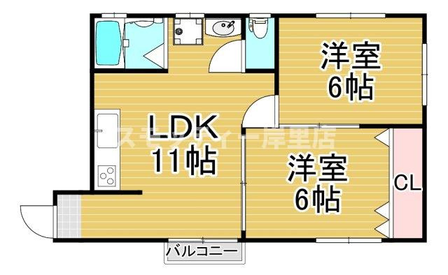 ハイツ御崎館の間取り