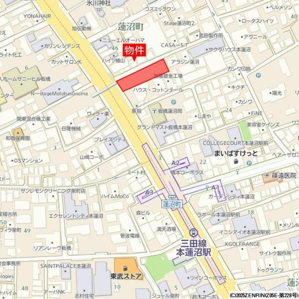 エレミ本蓮沼の地図