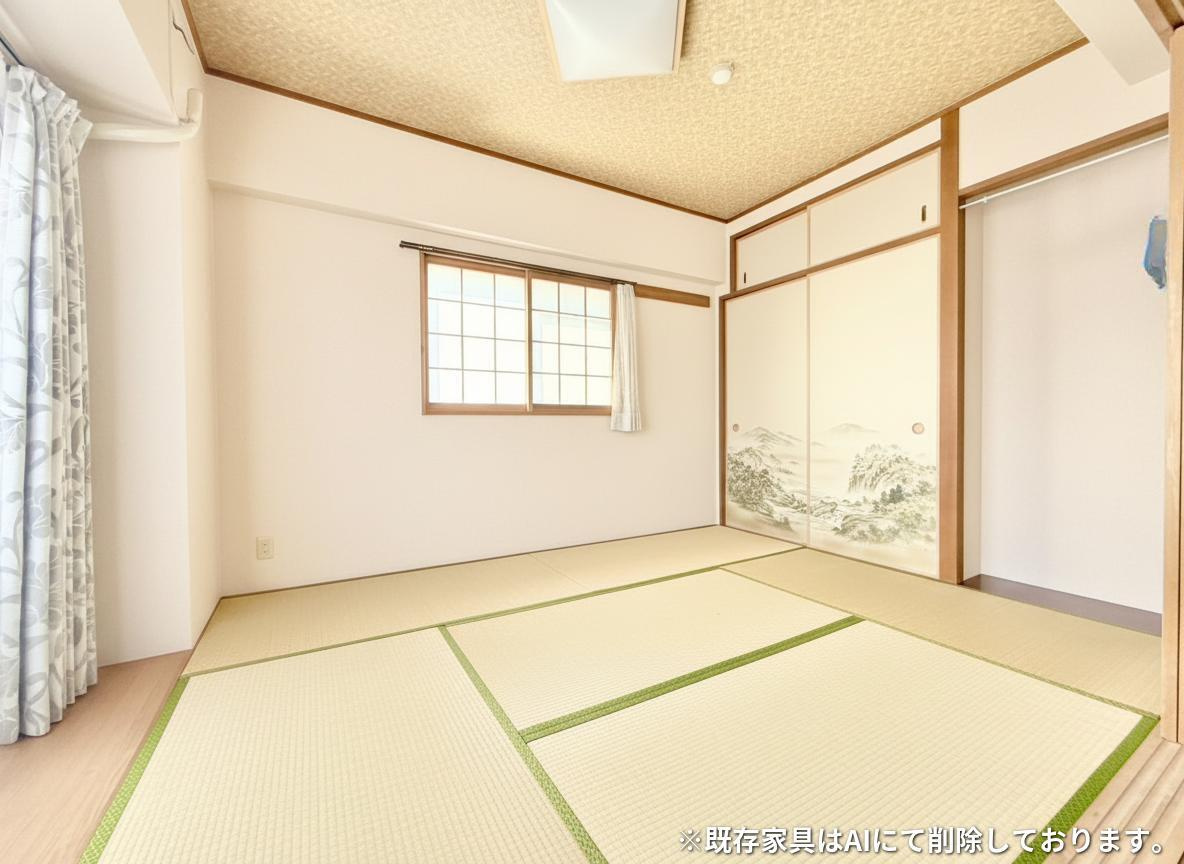 セザール難波西の和室|和室　※既存家具はAIで削除しております。