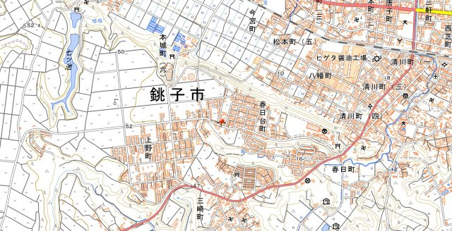 銚子市三階建て一棟マンションの地図