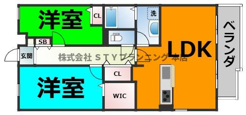 仲介手数料0円！！FERIOの間取り