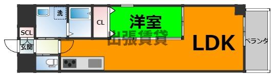 仲介手数料0円！！Alba Grande 名護屋の間取り