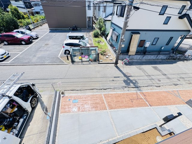 柏市南増尾８丁目新築戸建（南増尾23期）の展望|バルコニーより道路側眺望・南道路で日当たり良好♪