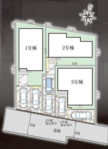 柏市南増尾８丁目新築戸建（南増尾23期）の区画図|区画配置図