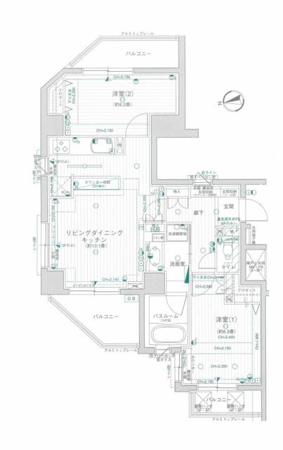 ライオンズステージ仙台堀川公園の間取り