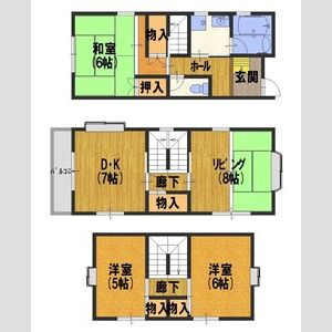 【間取り】 | 津之江北町貸家