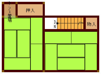 宇都宮市石那田町　6ＳＤＫ　中古戸住宅の間取り